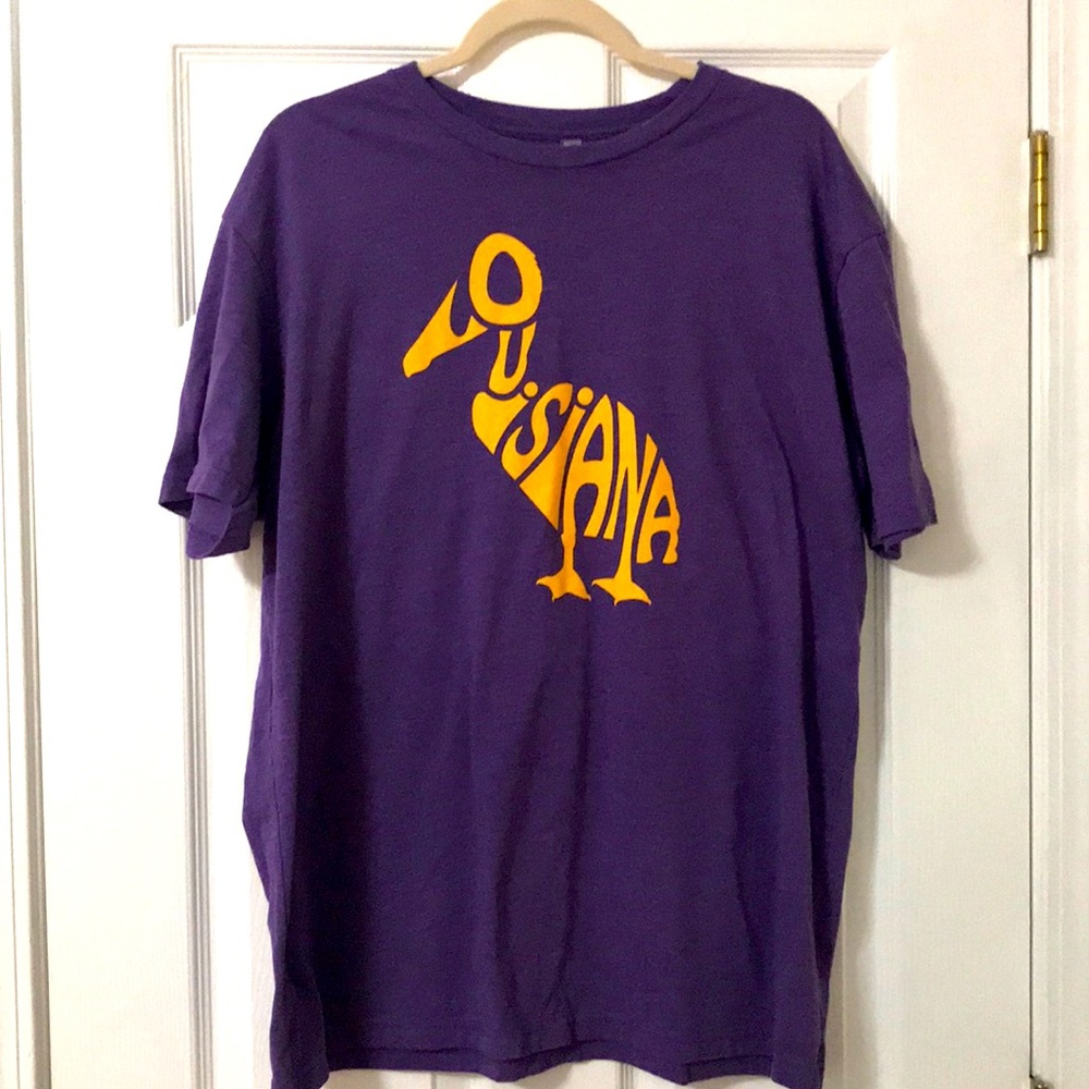 Louisiana T-shirt X-Large purple & gold